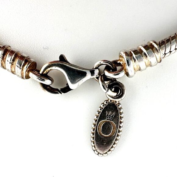 Pandora 925 Authentic Sterling Silver Snake Chain Charm 7” 12.8g Bracelet - Picture 6 of 9